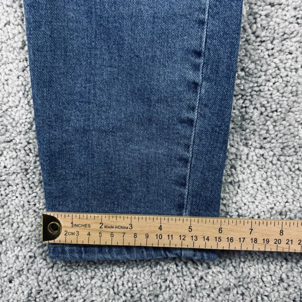 Emile Promod Womens High Rise Straight Leg Jeans‎ Medium Wash Blue Size UK 16